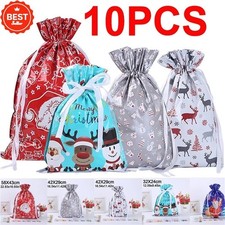 10X Extra Large Christmas Sacks Reusable Drawstring Wrap Present Gift Party Bags