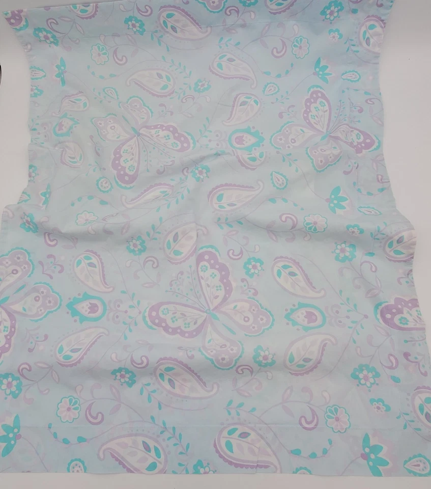 Funda nórdica y farsa Pottery Barn Kids doble azul púrpura mariposas de cachemira Foto 4 de 4