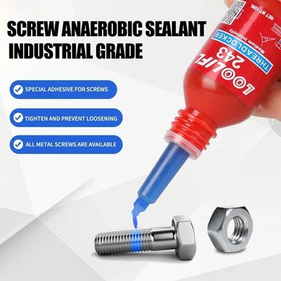 LOOLIFL Blue Thread Locker 243 Nuts-Bolts Locker, Screw Adhesive Lock Tight Seal