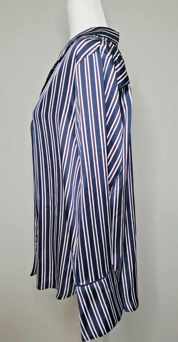 Chemisier Banana Republic Taille 4 (Petites) Bleu Clair à Manches Longues - Occasion Très Bon état, Coton