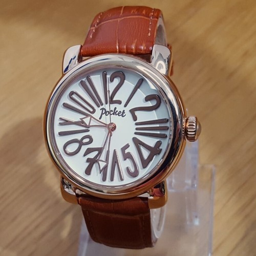 Orologio da taschino Pop-Art Da Uomo Donna Marrone e Rosa PK2002 Miyota Mvt OTTIMO REGALO - Foto 3 di 11