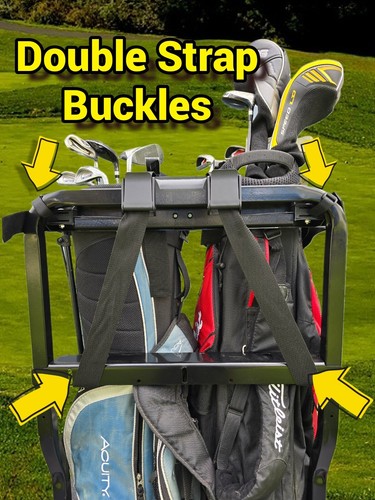 Coleman (Kandi) Golf Cart Golf Bag Holder - Fits Directly On OEM Rear Bar - Picture 8 of 12