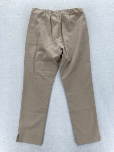 J. Jill Essential Cotton Stretch Pants Women's 8P Petite Brown Pull On Straight - Picture 12 of 12