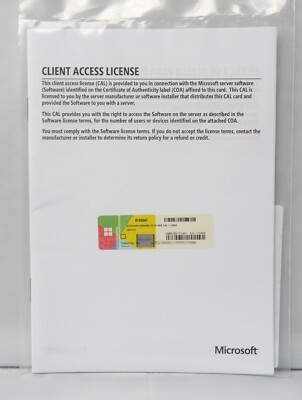 1 User / Benutzer RDS / Remote Desktop CAL für MS Windows Server 2016 - Terminal