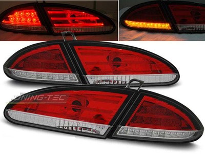 Takavalot istuimelle LEON 1P 05-09 punainen valkoinen LED LDSE11WL XINO US
