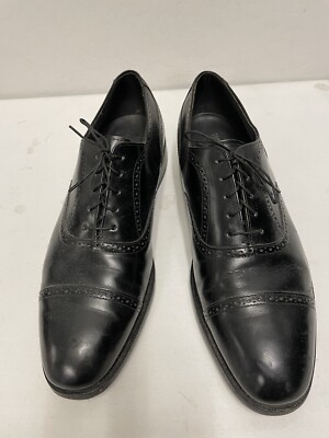 BOSTONIAN FOOTSAVER Made in USA Brogue Cap Toe in Black Size  display picture 3