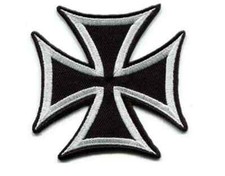 Eisernes Kreuz Balkenkreuz Patch Flicken Aufn&auml;her oder Aufb&uuml;gler 7,5cm Stolz