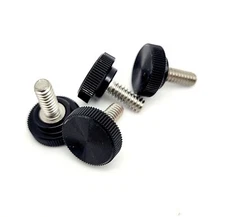 10-24 x 1/2" Knurled Thumb Screw Bolts Black Round Clamping Knob #10