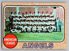 1968 TOPPS #252 CALIFORNIA ANGELS TEAM CARD W/BOB LEMON & BILLY HERMAN