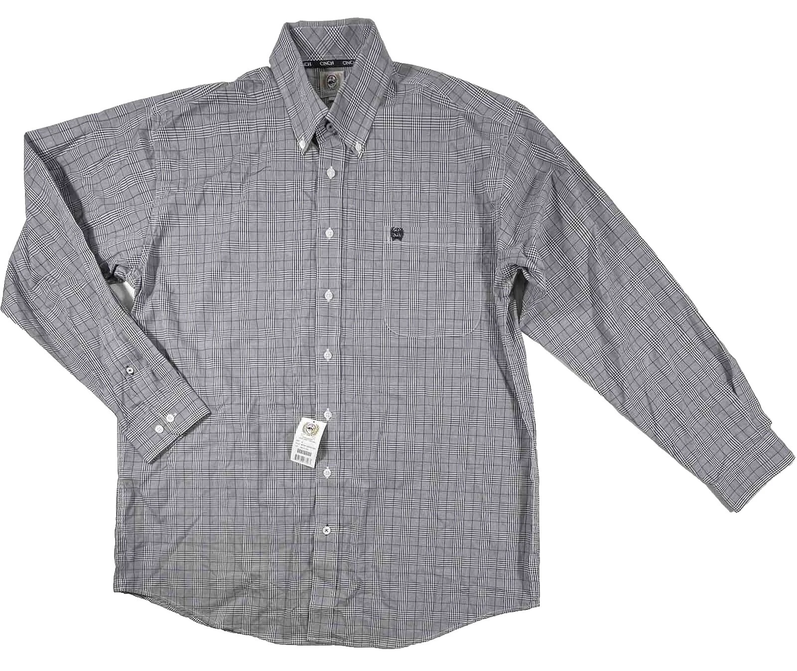 Cinch White Casual Button-Down Shirts for Men