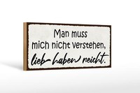 Holzschild Spruch 27X10 Cm Man Muss Mich Nicht Verstehen Deko Schild Wooden Sign