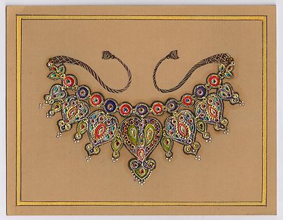 Rajasthan Indian Jewellery Jaipur Miniature Gold Work Watercolor