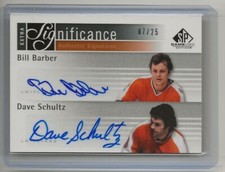 2011-12 SP Game Used Extra SIGnificance #XSIGDB Bill Barber/Dave Schultz 07/25