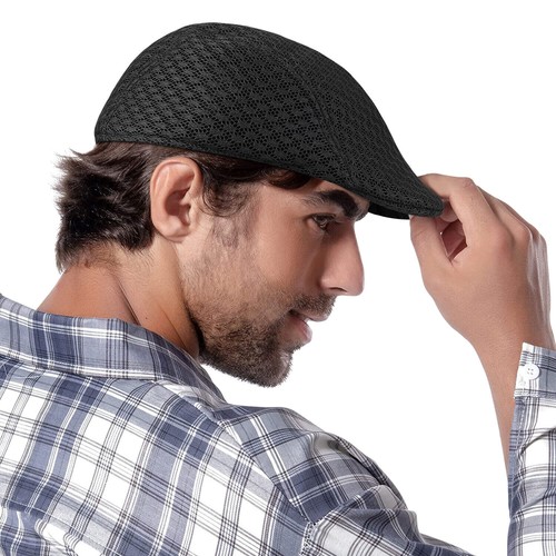 Cappello berretto uomo Newsboy classico maglia edera newsboy uncinetto guida golf piatto cabbie - Foto 15 di 19