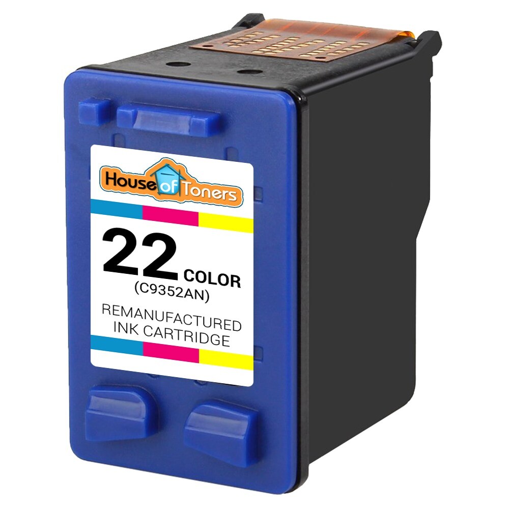 Remanufactured HP 22 (C9352AN) InkJet Cartridge, Tri-Color, 165 Yield