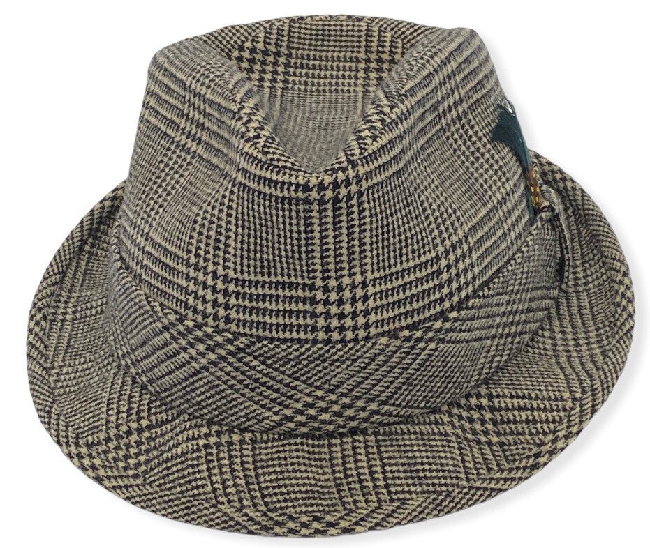 Vintage Pendleton Fedora Hat Houndstooth - 100% V… - image 6