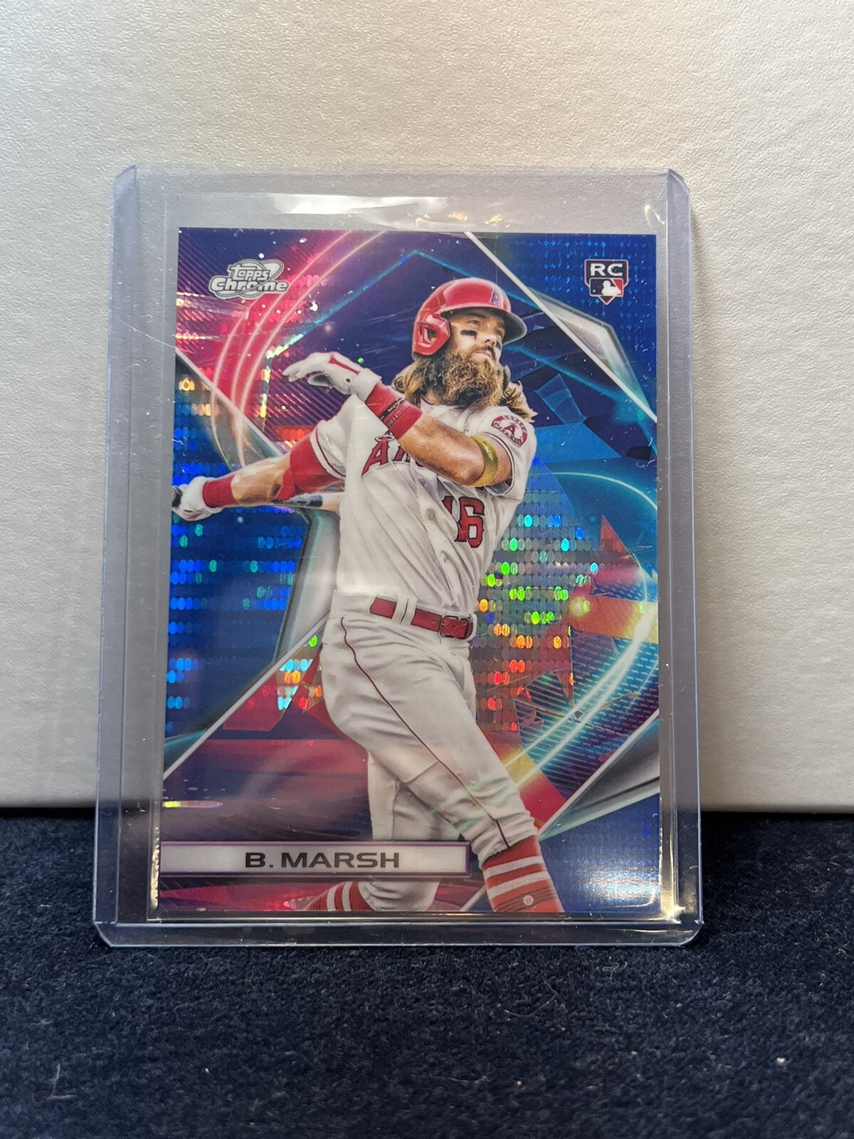 2022 Topps Cosmic Chrome Brandon Marsh Blue Moon Refractor /99 Angels #130