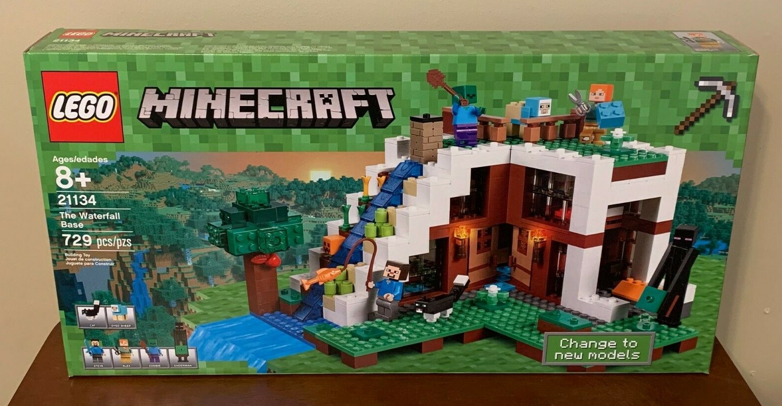 lego minecraft the waterfall base 21134