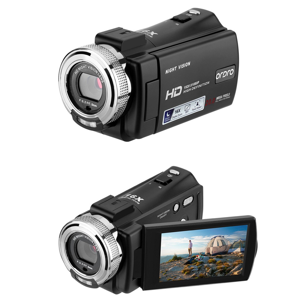 V12 HD 1080P Camcorder Digital Video Camera 16X Zoom Night Vision