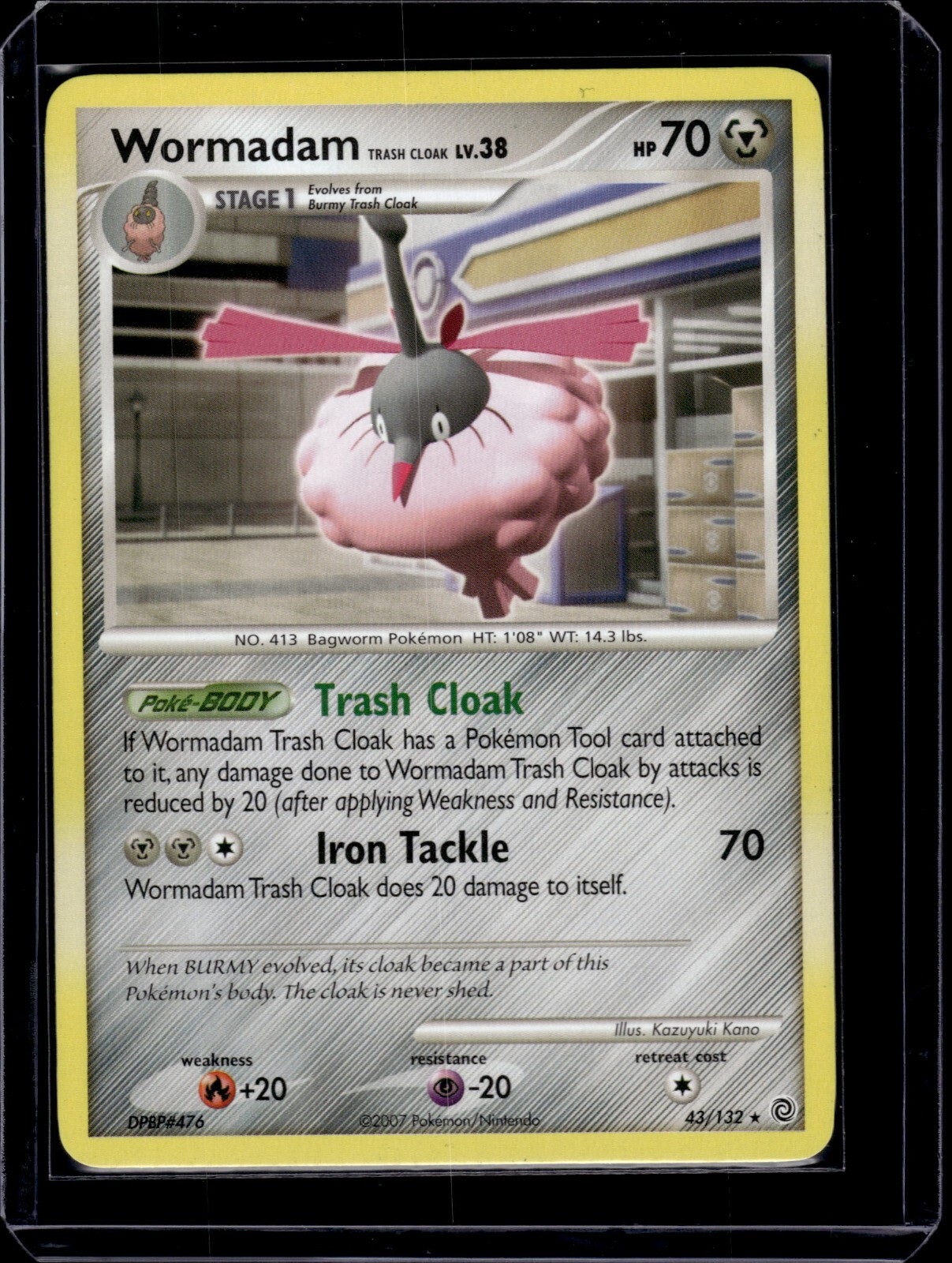Pokemon Secret Wonders Rare Card - Wormadam Trash Cloak 43/132 LP
