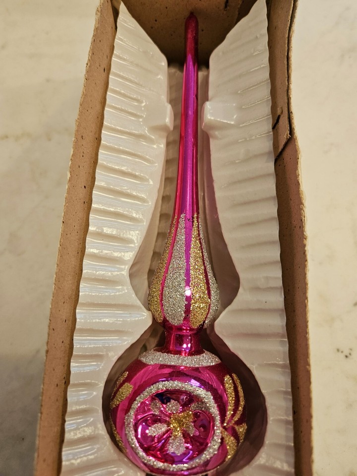 Beautiful Vintage Glass Tree Topper eBay