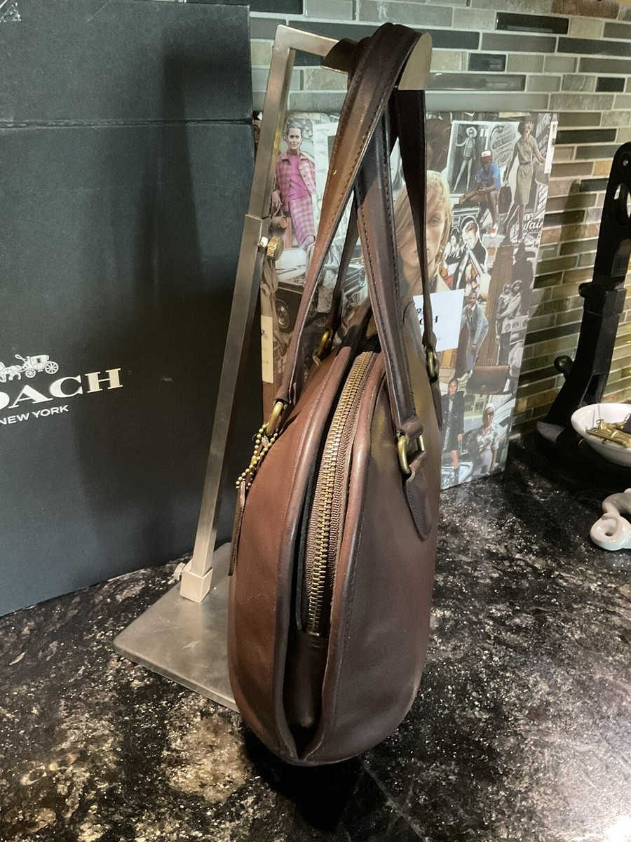 COACH VINTAGE PELHAM Glovetanned LEATHER DOMED BAG 9968 Mahogany