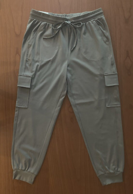 Rachel Zoe Relaxed Fit Mid-rise  Women's L Cargo Style Jogger Pant Taupe NWT