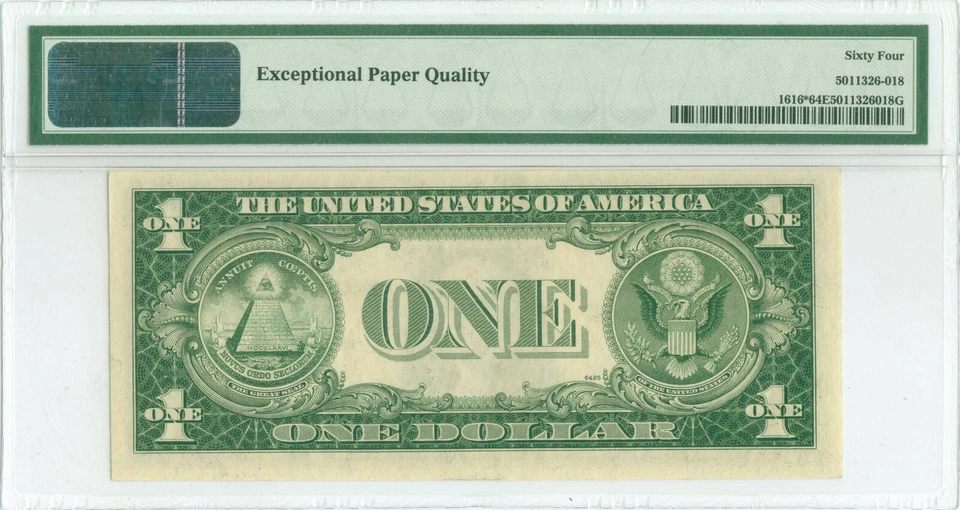 1935 G $ 1 STAR (PMG 64 - No Motto ) World paper money currency banknotes - Image 3 of 3