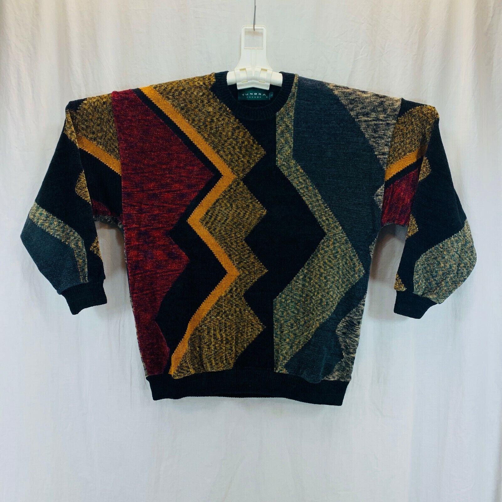 Vintage 90’s TUNDRA Canada Coogi Hip Hop Streetwear Men’s Sweater - Large Najnowsze prace, bardzo popularne