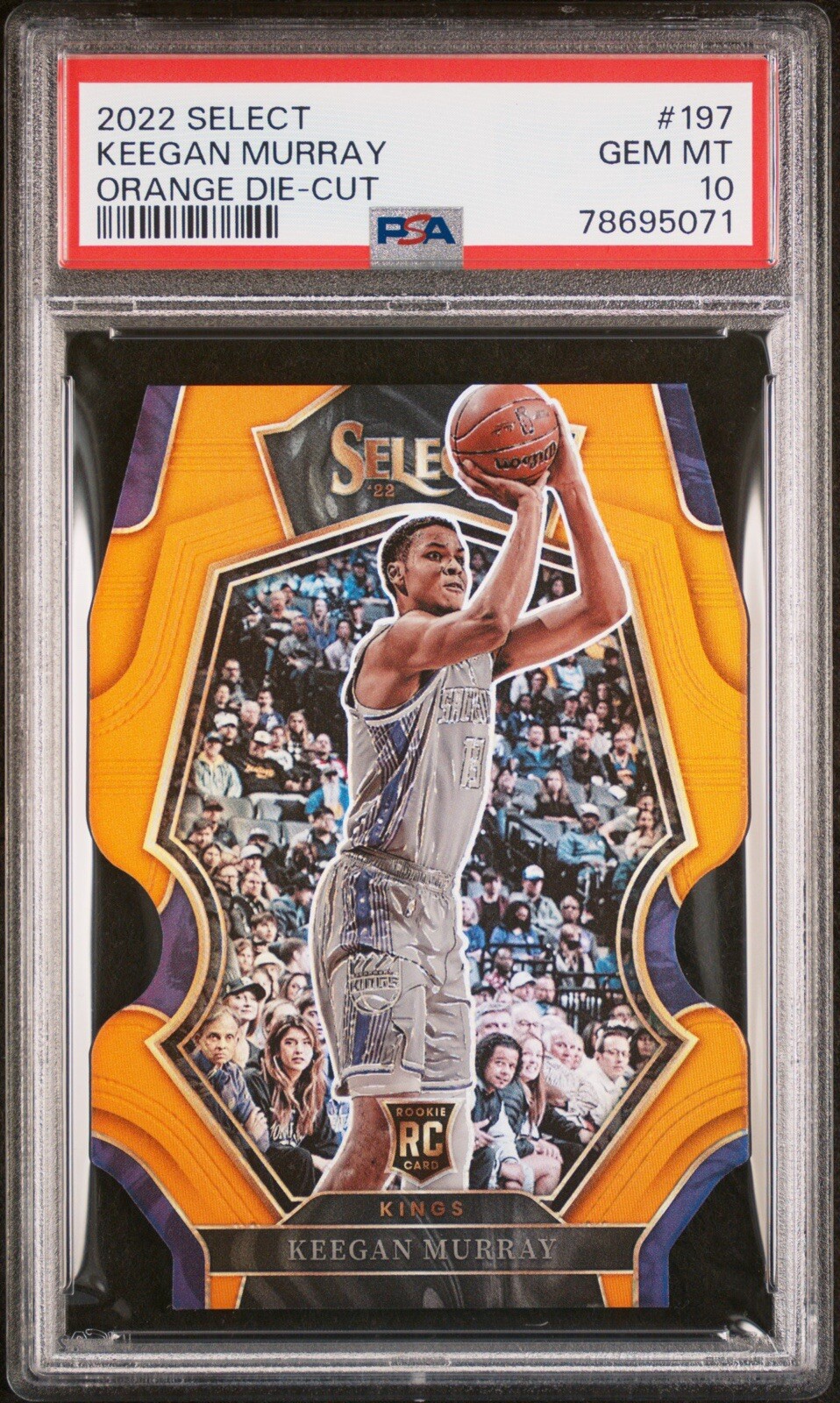2022-23 Panini Select Keegan Murray RC Premier Orange Die-Cut # /65 PSA 10 💎🔥