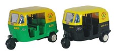 Auto Rickshaw PREMIUM Tuk Tuk India Cricket transport Car Toy GREEN / BLACK Taxi