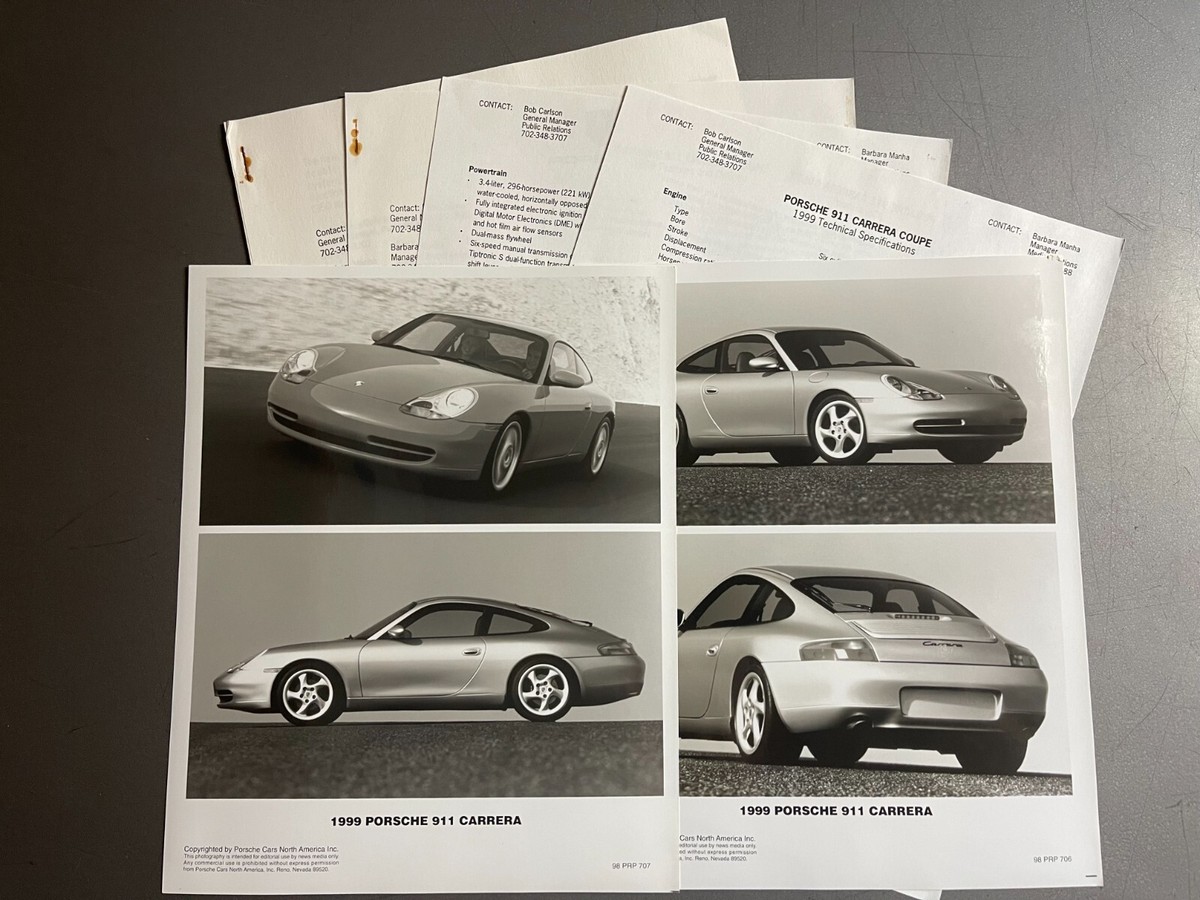1998 Porsche 911 Carrera PCNA issued Press Release RARE!! Awesome