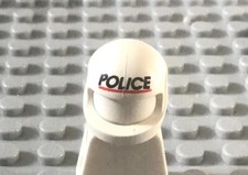 LEGO Classic Motorcycle Policeman Police Cop White Helmet with Police Print