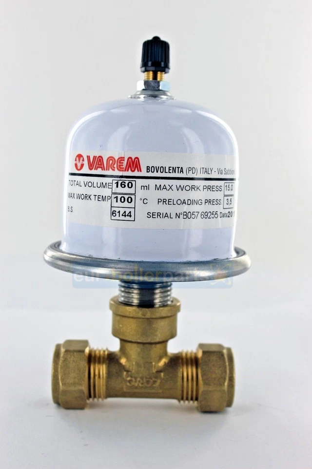 EINFACHE ANPASSUNG MINI AUSDEHNUNGSGEFÄSS STOSSSCHUTZ-ANTI-WASSERHÄMMERN 15 MM VAREM