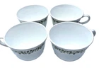 Pyrex 4 Vintage Corning Spring Blossom Crazy Daisy Corelle Coffee Cups Mug Green