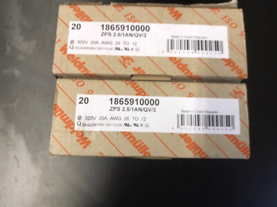 20x Weidmüller ZPS 2.5/1AN/QV/3 Kupplung   1865910000   NEU & OVP