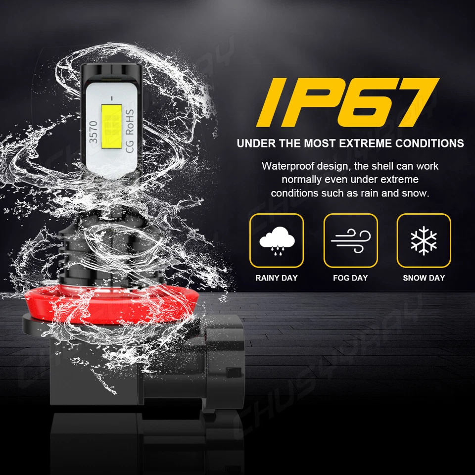 4 PIEZAS Para Arctic Cat Bearcat Jaguar Z1 TZ1 H11 H8 + 881 862 LED Faros Bombillas Foto 4 de 4