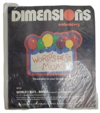 World's Best Mom Dimensions Embroidery 6114 Kit 4x3 inch