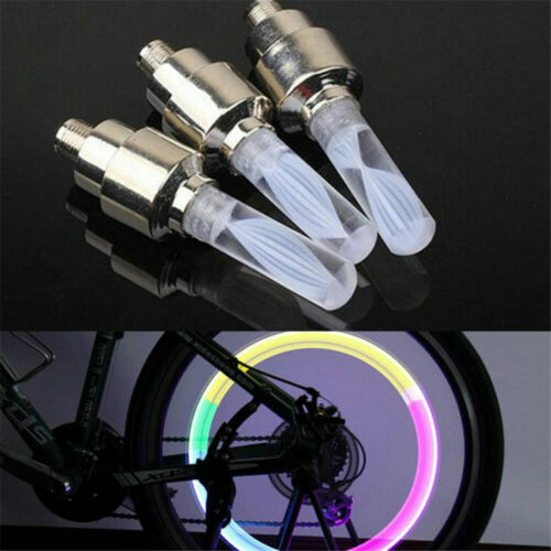 10X Waterproof LED Tyre Wheel Valve Cap Tire Light Color Car Bicycle Motorcycle - Picture 9 of 12