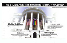 POLITICS BROCHURE (2023)  "BIDEN Administration Is Brainwashed"  (MAGA NH)
