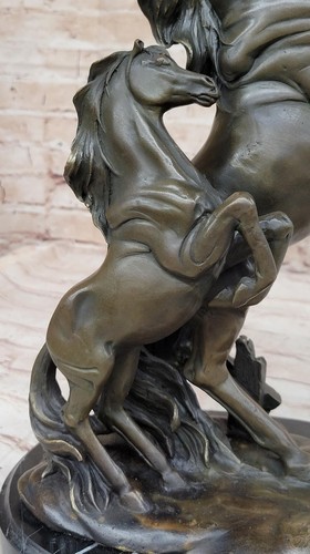 Caballo Poni Adulto y Bebé Doble Crianza Caballos Bronce Estatua Escultura Decoración - Imagen 6 de 10