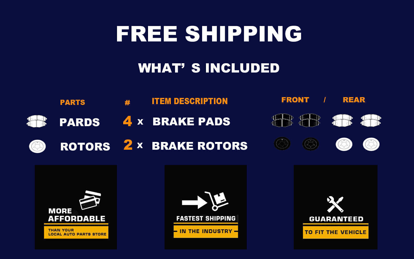 Front Drilled Rotors Disc + Ceramic Brake Pads Brakes for 2003-2017 Honda Accord