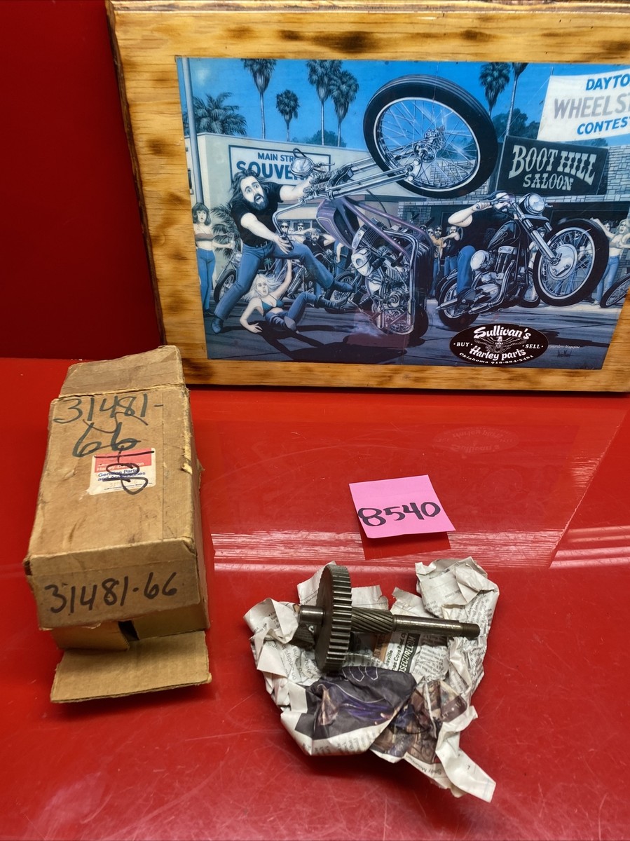 harley NOS flathead 45 servicar 1966-up starter shaft gear