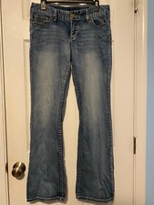 Cach  Bootcut Jeans Stretch Mid-Rise Cotton Denim Blue Relax Women's Size 8