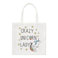 VerrüCkt Einhorn Damen Regular Tragetasche Lustig Shopper Schulter