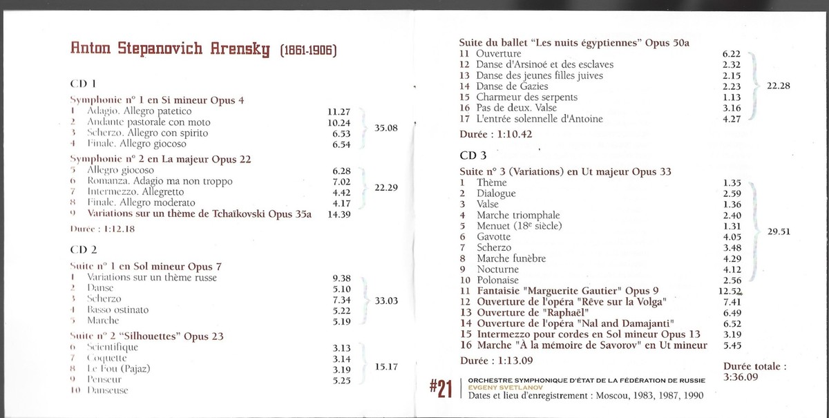 その他 Arensky;Symphonies + Suite [CD] Arensky: Symphonies Nos. 1 & 2: 0047163818721: Amazon.com