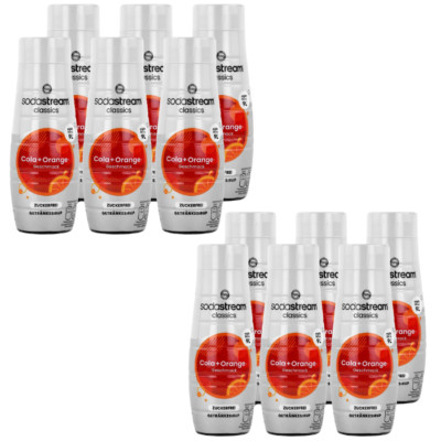 SodaStream Getränke-Sirup ohne Zucker Cola+Orange Geschmack 440ml (12er Pack)