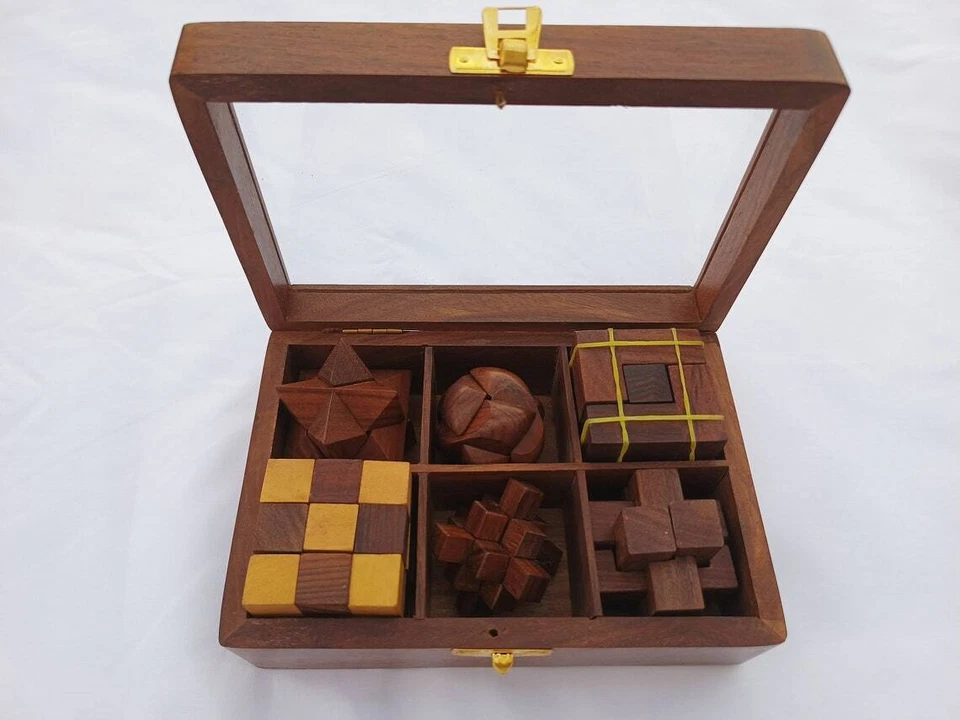 Gioco Puzzle in Legno 6 in Uno Abilità Creatività Cubo di Memoria Puzzle Gioc... - Immagine 3 di 4