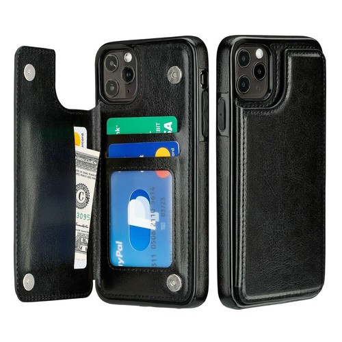 For iPhone 11 12 13 14 15 16 7 8 XS Wallet Case Cover Leather Magnetic Kickstand - Picture 18 of 19