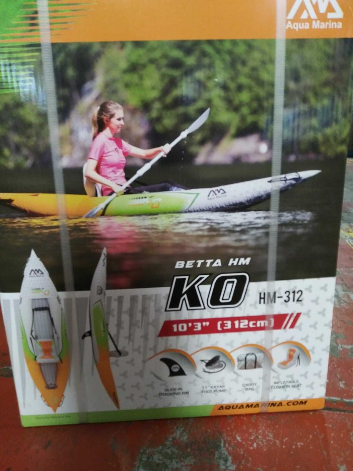 Aqua Marina HM-312 1 Person Inflatable PVC Kayak, BRAND NEW SEALED!!